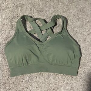 Size medium amazon green colored padded racerback sports bra